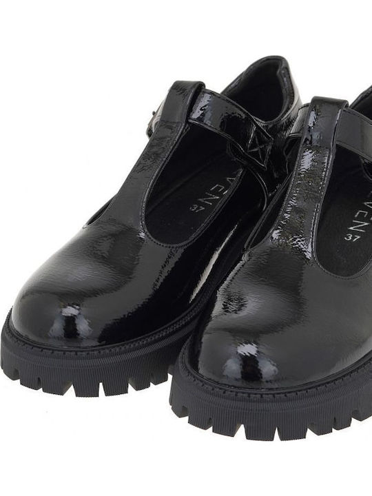 Λουστρίνι Γυναικεία Loafers σε Μαύρο Χρώμα