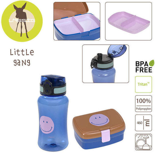 Laessig Little Gang Smile Plastic Kids' Food Container 0.46 Litres Various Designs