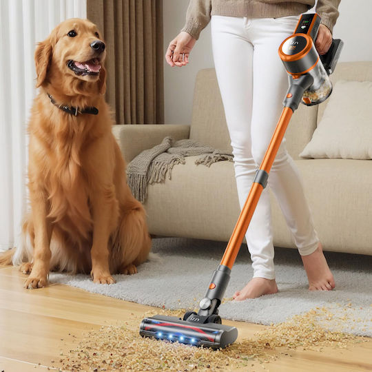 Izzy IZ-4007 Επαναφορτιζόμενη Σκούπα 2 σε 1 Stick & Χειρός 25.9V Πορτοκαλί