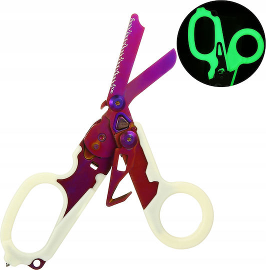 Tactical Medical Rescue Scissors Glow-in--dark 6-in-1 Gold