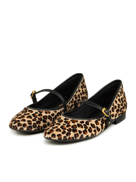 Leder Damen Ballerinas Braune
