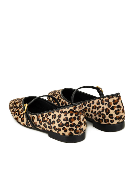 Leder Damen Ballerinas Braune