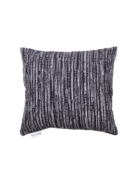 Anna Riska Decorative Pillow Case 1453 Black Velvet-Black Metal 2pcs 42x42cm.