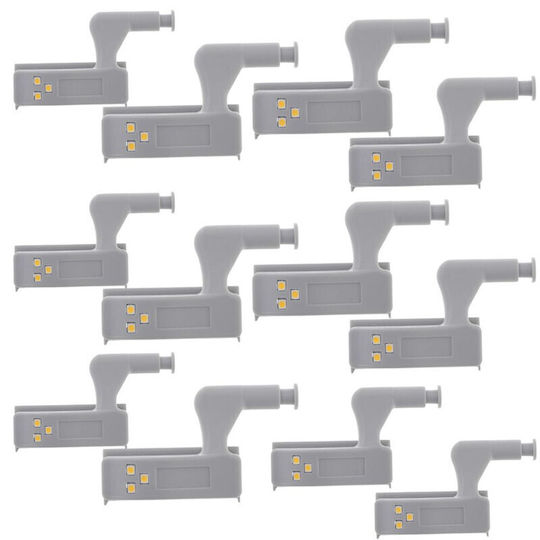 Set 35 Möbelschlösser LED-Beleuchtung Grau 7,5 x 4 x 2 cm