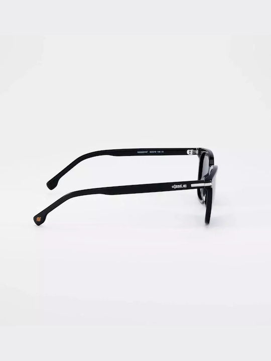Cosselie Calabria Men's Sunglasses with Black Horn-Rimmed Frame and Gray Lenses