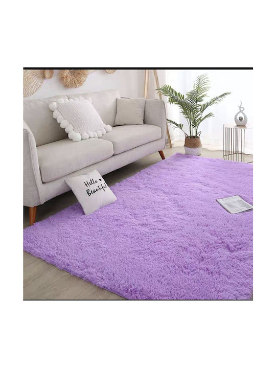 Homeone Antiderapant Shaggy Din blană Violet Homeone Antiderapant Shaggy Din blană Violet