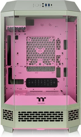 Thermaltake The Tower 300 Gaming Mikro-Turm Computergehäuse mit Seitenfenster und RGB-Beleuchtung Matcha Plum