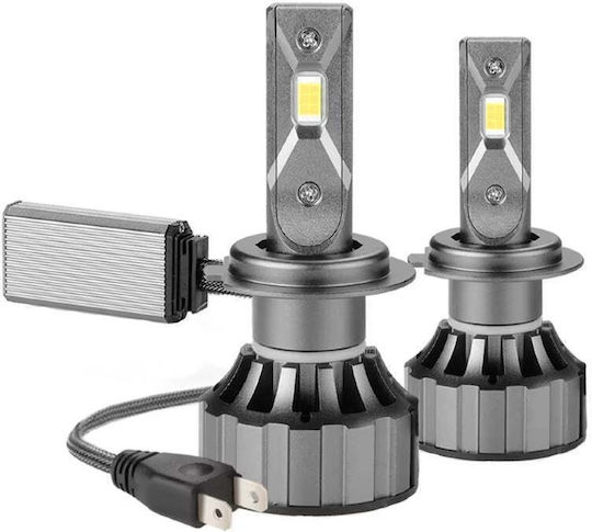 Set de 2 becuri LED H7 Canbus 120w 6000lm IP68 Fără Erori Lumină Albă