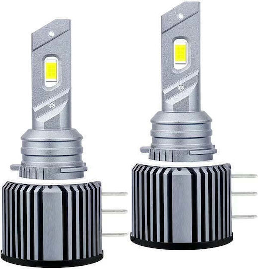Set de 2 becuri LED H15 Canbus 120w 12000lm Lumină Albă Fără Eroare Sensibilă