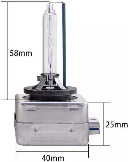 Set de 2 becuri xenon D3s 35w lumină albă rece 6000k 3200lm flanșă metalică