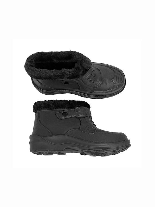 Ustyle Bărbătești Cizme de Siguranță cu Blană Negre