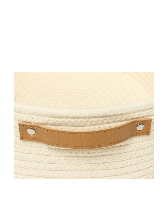 5Five Fabric White Storage Basket 32x25x12cm 3 Pieces