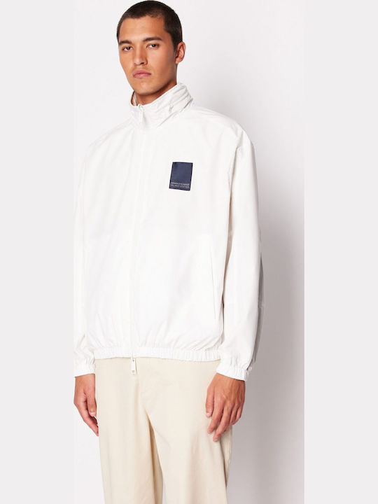 Armani Exchange Μπουφάν Διπλής Όψης Ασπρο