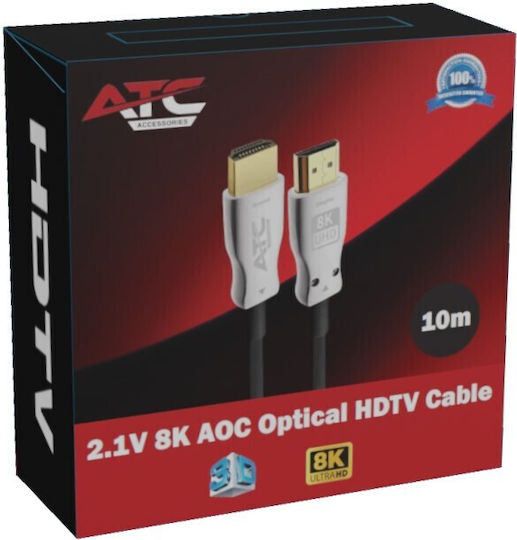 ATC HDMI 2.1 Ultra High Speed 48Gbps 4K 120Hz HDR VRR Cable HDMI Male - HDMI Male 10m Blue
