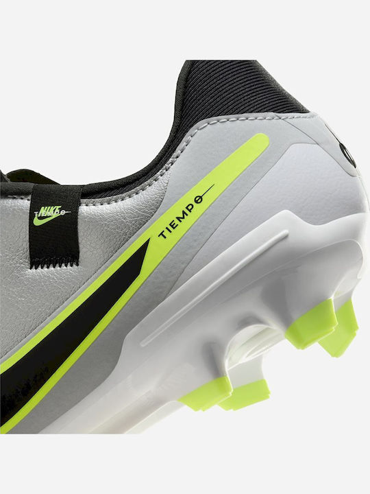 Nike Tiempo Legend 10 Academy Fußballschuhe mit Stollen Silber
