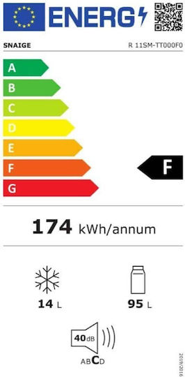 Snaige Mini Bar 109lt Υ85xΠ55xΒ58εκ. Λευκό R11SM-TT000F