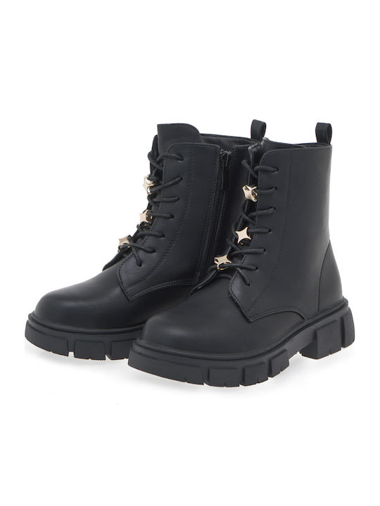 Kinderstiefel mit Reißverschluss Schwarz