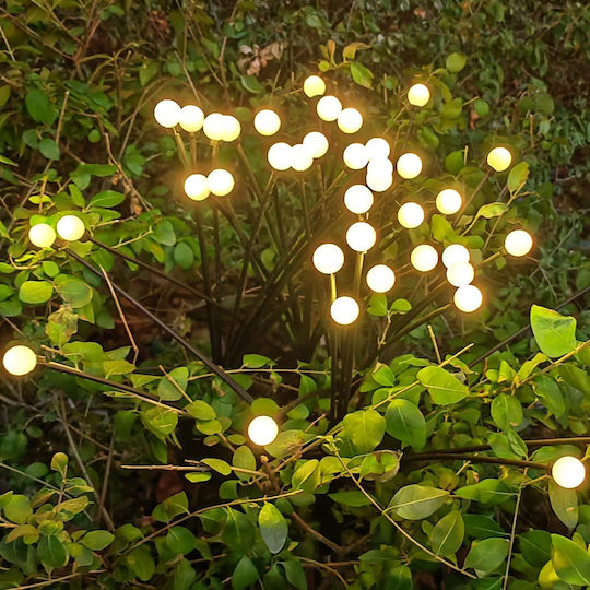 Solar-Gartenlampe 8 LED Glühwürmchen-Effekt IP44 3000K Warmweißes Licht