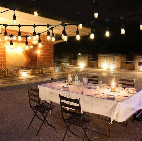 Ghirlande Luminoase Solare 25m/30m 25/30 Becuri Alb Cald Telecomandă
