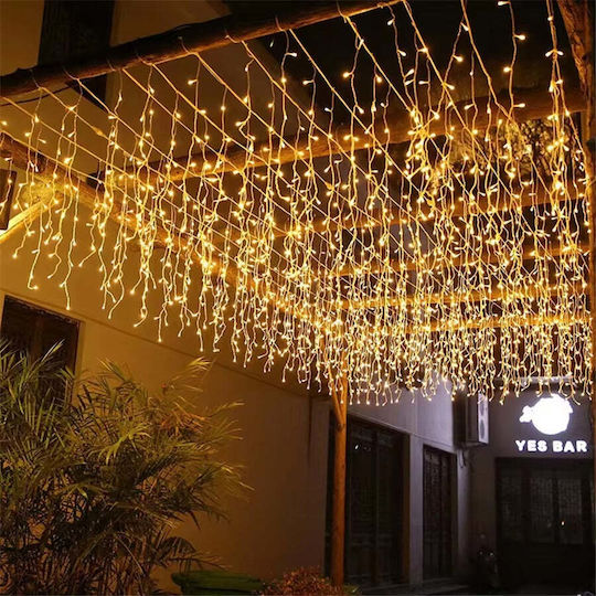 Instalație de Lumină Solară Alb Cald-rece Multicolor 320 Leds Telecomandă 12m