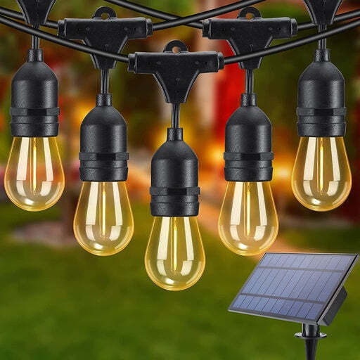 Ghirlande Luminoase Solare 25m/30m 25/30 Becuri Alb Cald Telecomandă
