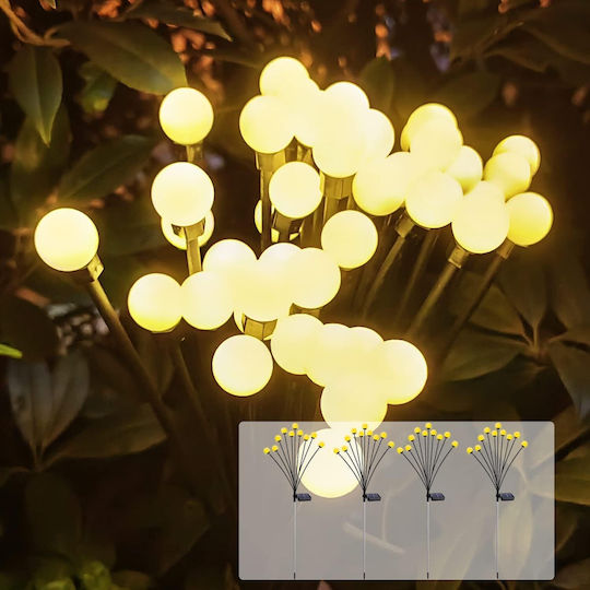 Solar-Gartenlampe 8 LED Glühwürmchen-Effekt IP44 3000K Warmweißes Licht