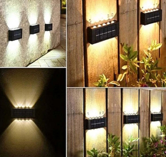 Set de Lămpi Solare de Perete cu 5 LED-uri Iluminare Sus-Jos
