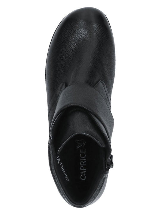 Ghete dama de piele cu platformă negru