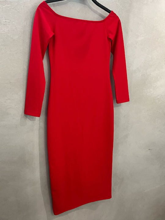 Rochie Midi Roșie