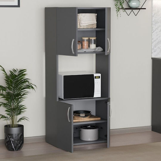 Armado Στήλη Κουζίνας Ανθρακί 60x32x140εκ.
