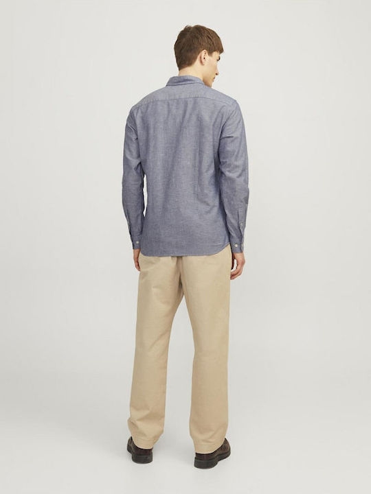 Jack & Jones Linen Shirt Blue Light