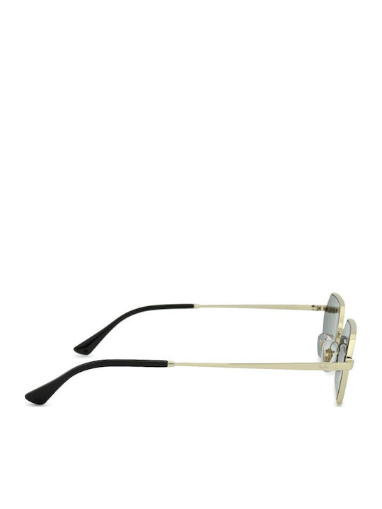 Ray Ban Unisex Sonnenbrille mit Gold Metall Gestell und Gray Linse RB3728 92136V
