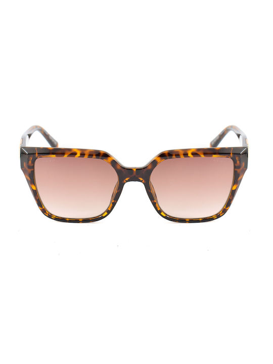 Guess Women's Sunglasses with Brown Tartaruga Plastic Frame and Brown Gradient Lens GF6184 52F