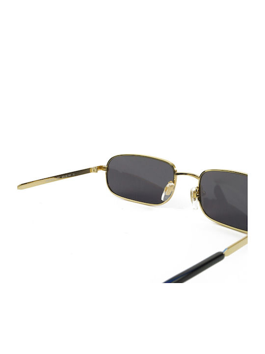 Gucci Unisex Γυαλιά Ηλίου με Χρυσό Μεταλλικό Σκελετό και Γκρι Φακό GG1457S 001