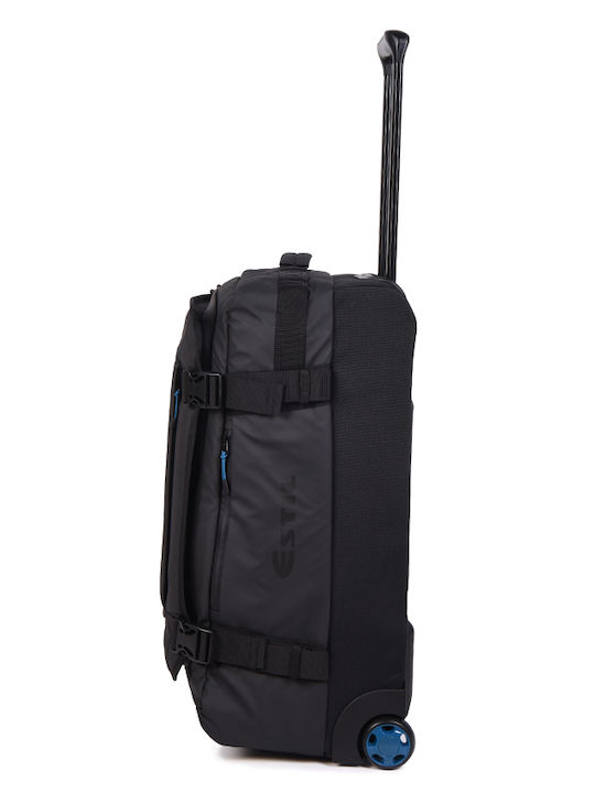 Estil Medium Fabric Suitcase Black With 2 Wheels Height 63cm