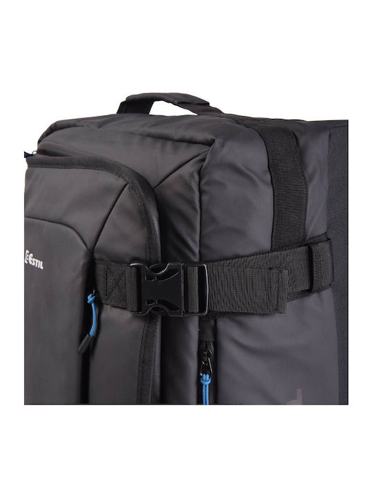 Estil Medium Fabric Suitcase Black With 2 Wheels Height 63cm