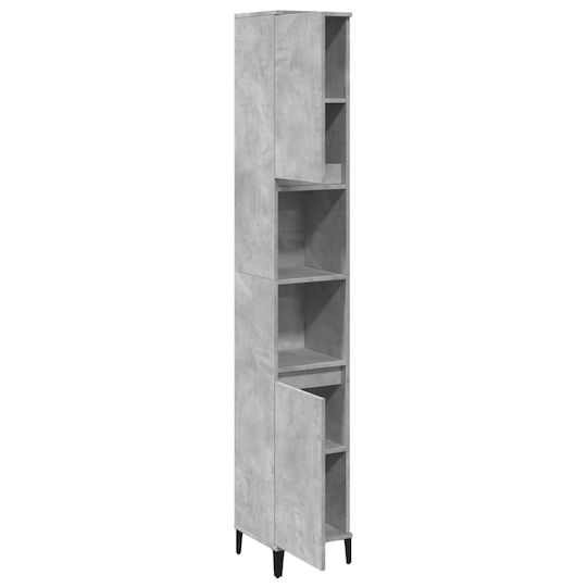 vidaXL Badezimmersäule Wandhängeschrank H30xB30xH190cm Gray