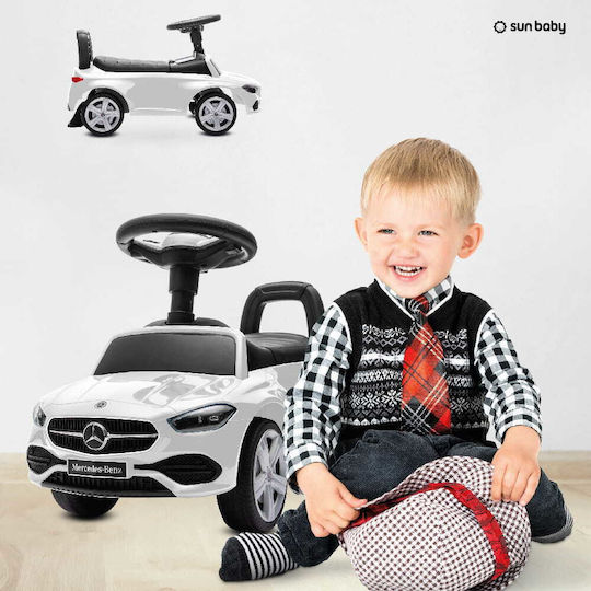 Sun Baby Mercedes C-Class Mașină Ride On Pentru 12+ Luni Albă