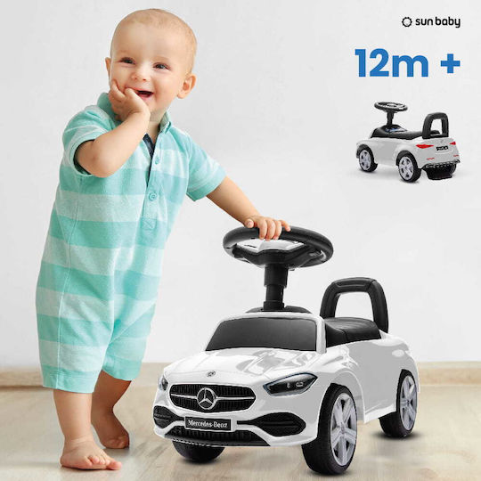 Sun Baby Mercedes C-Class Mașină Ride On Pentru 12+ Luni Albă