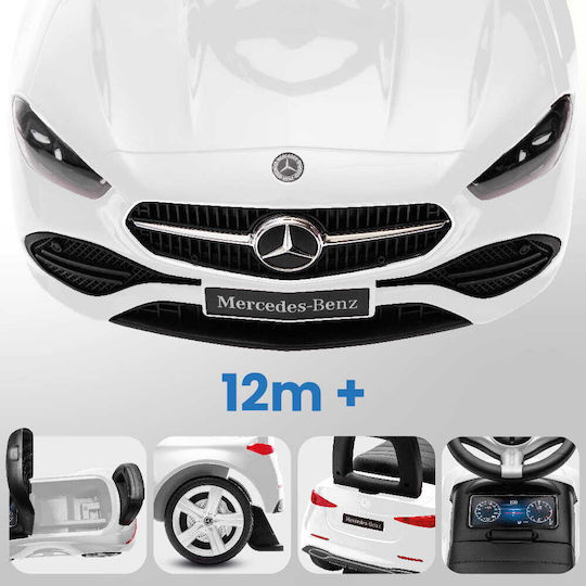 Sun Baby Mercedes C-Class Mașină Ride On Pentru 12+ Luni Albă