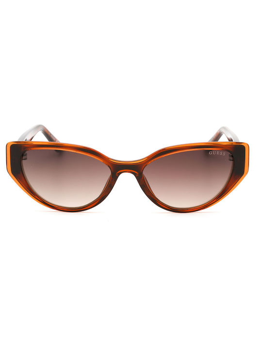 Guess Women's Sunglasses with Brown Tartaruga Plastic Frame and Brown Gradient Lens GU7910 52F