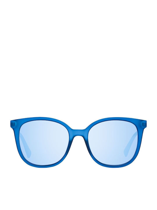 Skechers Unisex Sunglasses with Blue Frame and Blue Mirror Lens SE6099 91X