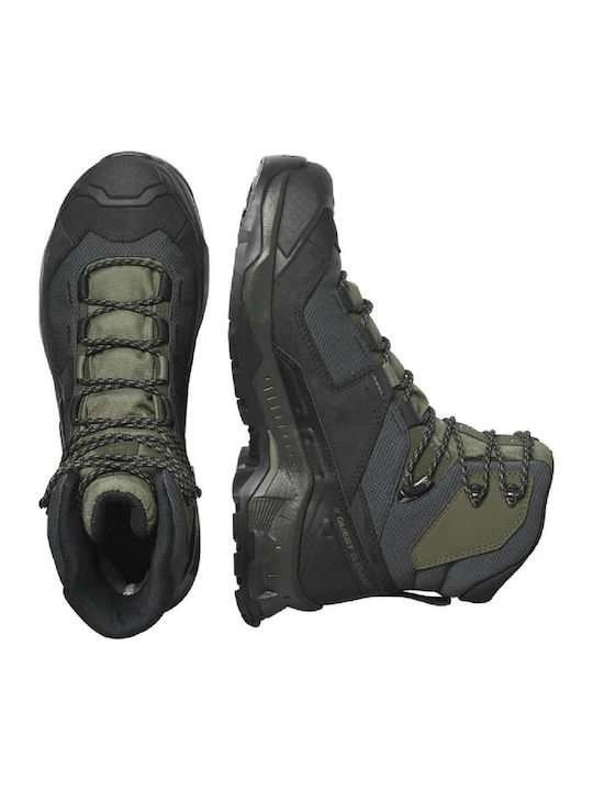Salomon Quest Element Men's Hiking Boots Waterproof with Gore-Tex Membrane Black / Deep Lichen Green / Olive Night