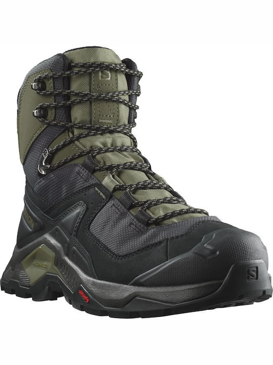 Salomon Quest Element Men's Hiking Boots Waterproof with Gore-Tex Membrane Black / Deep Lichen Green / Olive Night