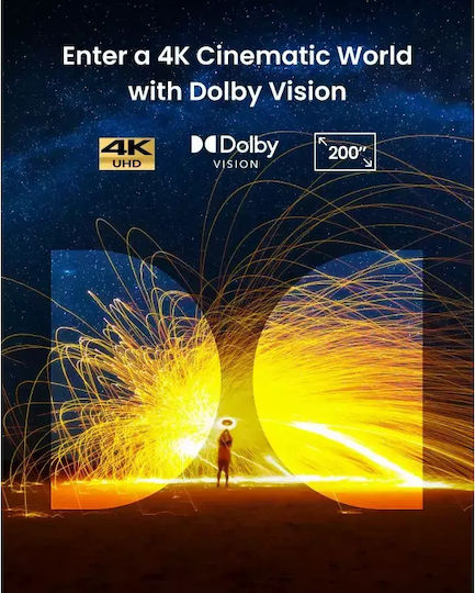 Nebula by Anker Cosmos D2342211 Mini Projector DLP (DMD) 4K Ultra HD Laser with Wi-Fi and Built-in Speakers Gray