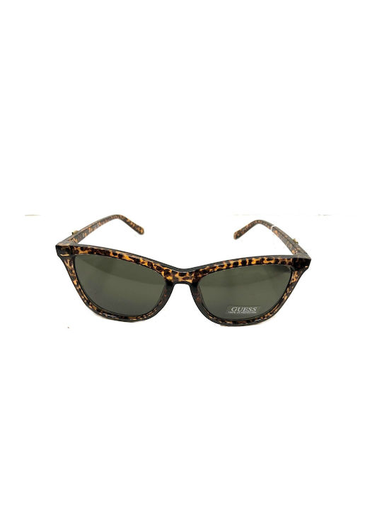 Guess De damă Ochelari de soare cu Maro Broască țestoasă Din plastic Cadru și Verde Lentilă GF0421/53N