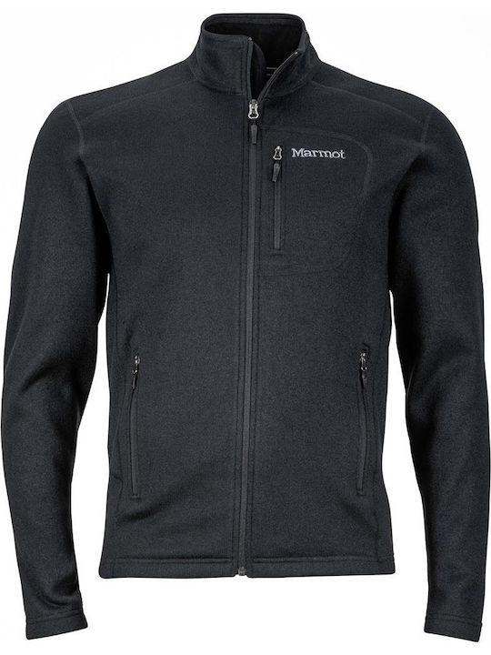 Drop Line Ανδρική Ζακέτα Fleece Μαύρη