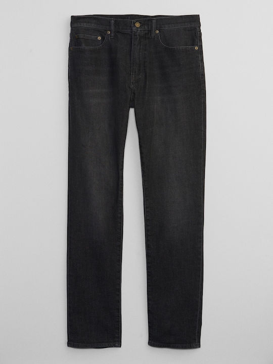 Men's Jeans Pants with Slim Fit Washed Black