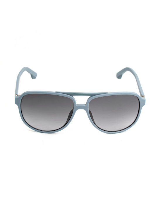 Police Men's Sunglasses with Blue Plastic Frame and Gray Lens SPL962 7H1X