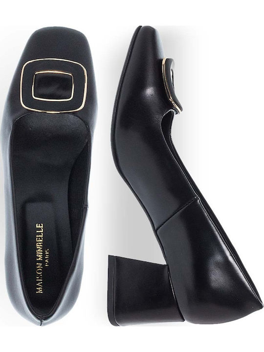 Leder Pumps Schwarz